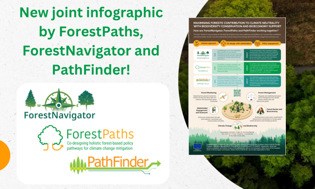 Forests addressing climate and biodiversity challenges: A collaboration by ForestNavigator, ForestPaths and PathFinder