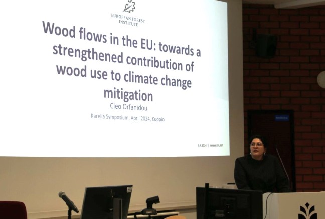 Presenting insights on wood use for a strengthened contribution to climate change mitigation in the EU at Karelia Symposium