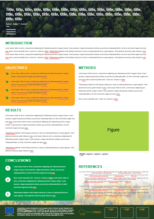 ForestPaths scientific poster template promotional material